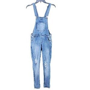 Vanilla Star Fashion Bib Overalls Women's Size Small Destroyed Stretch